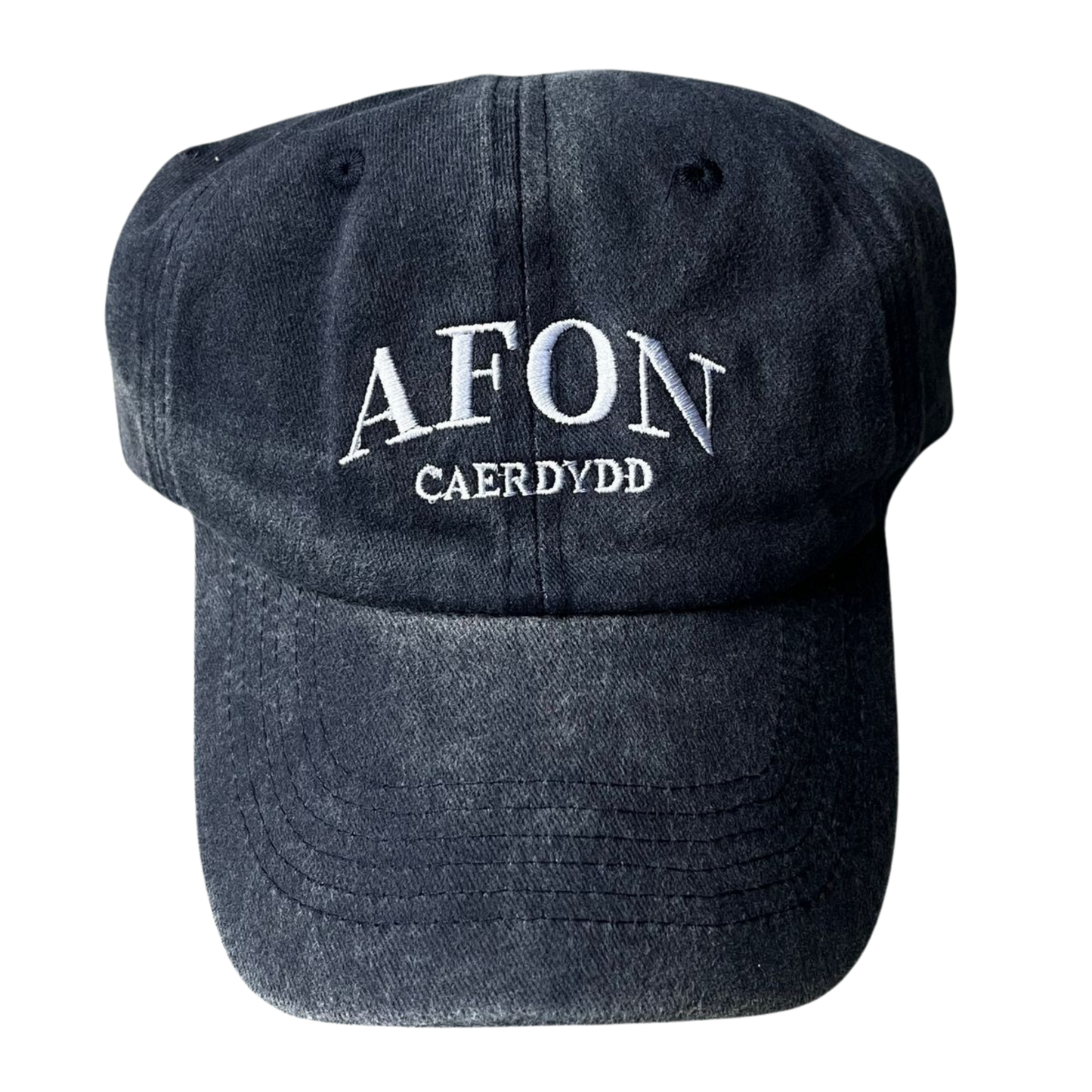 Unisex Vintage Washed Denim Cap (Vintage Denim)  - Afon Caerdydd